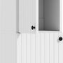 Badkamerkast Wandgemonteerd - gelakt - 6 planken - MDF - Wit