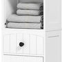 4goodz Badkamerkast 24x34x170 cm - Kolomkast 3 vakken en 1 lade - Wit