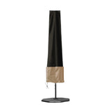 Parasolhoes - Zwart/Bruin - 240 cm x 55 cm - Parasolhoes Staande Parasol - Max. 3.5 meter