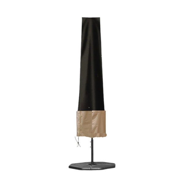 Parasolhoes - Zwart/Bruin - 240 cm x 55 cm - Parasolhoes Staande Parasol - Max. 3.5 meter
