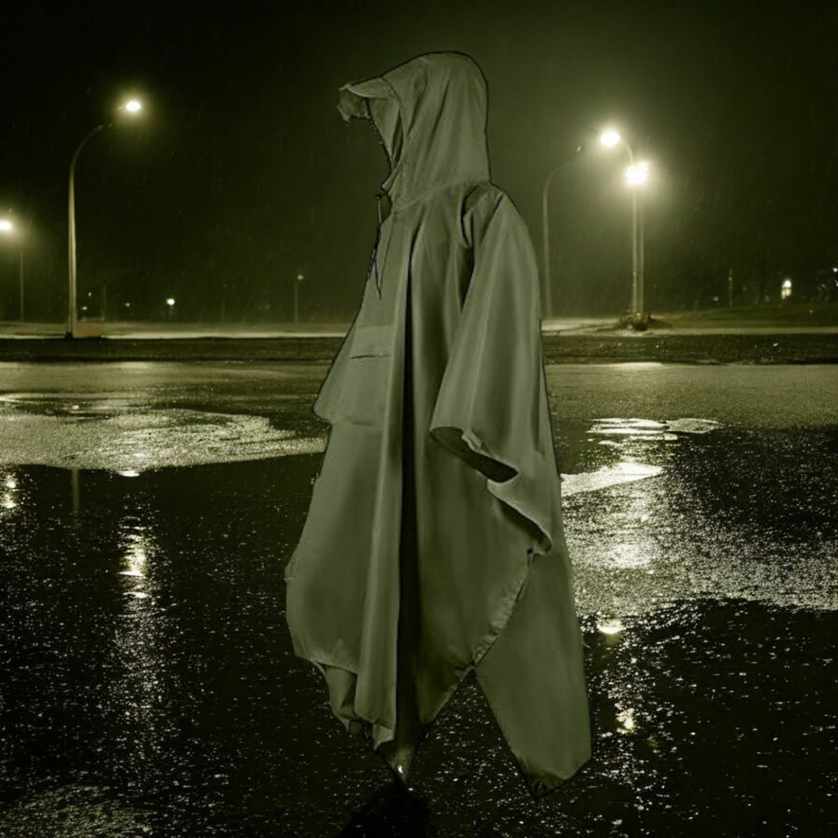 Poncho - Groen - One Size Fits All - Fietsponcho Fiets - Reflecterende strips - Dames & Heren - Waterdicht