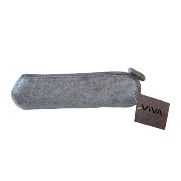 Etui - Grijs - Vilt - Opberger voor Pennen, Stiften en Scharen - Multifunctioneel - Pennenopberger
