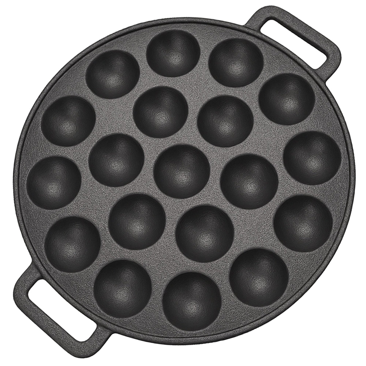 Chefino Poffertjespan Gietijzer 24 cm – 19 Poffertjes Tegelijk – Geschikt voor Gas, Inductie, Keramisch en Oven – BPA-vrij, Anti-aanbaklaag