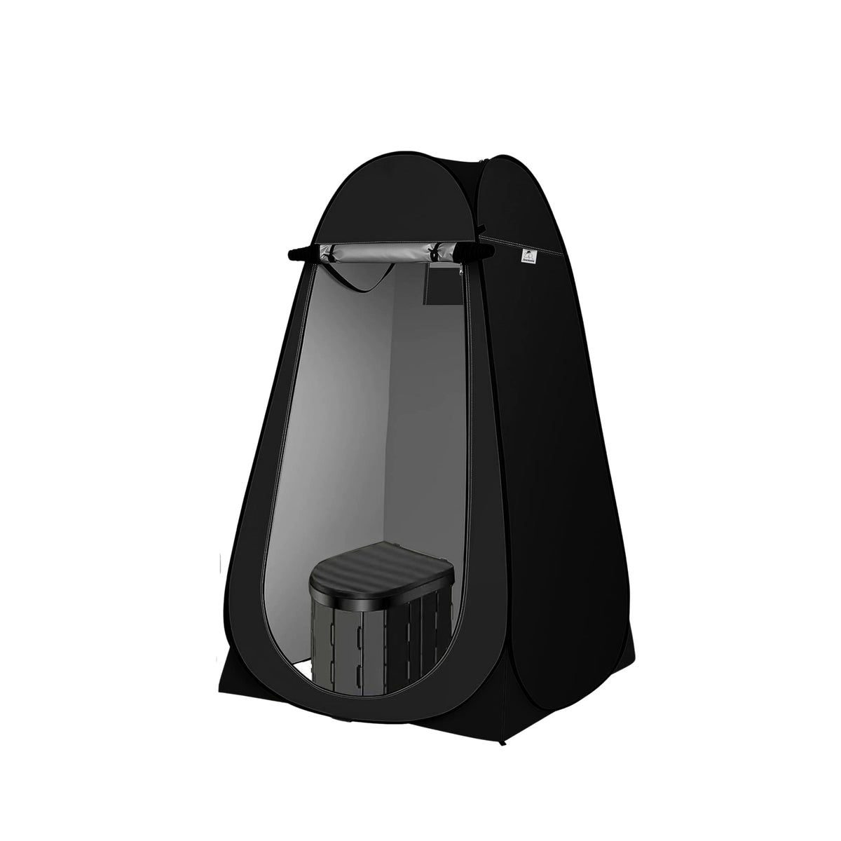 Pop-up Douchetent & Toilet Tent – Camping Douchetent met Opvouwbaar Toilet – Privacy Tent Camping, Festival & Strand – Inclusief Draagtas, Grondpinnen en Scheerlijnen – 190 cm Hoog – Zwart