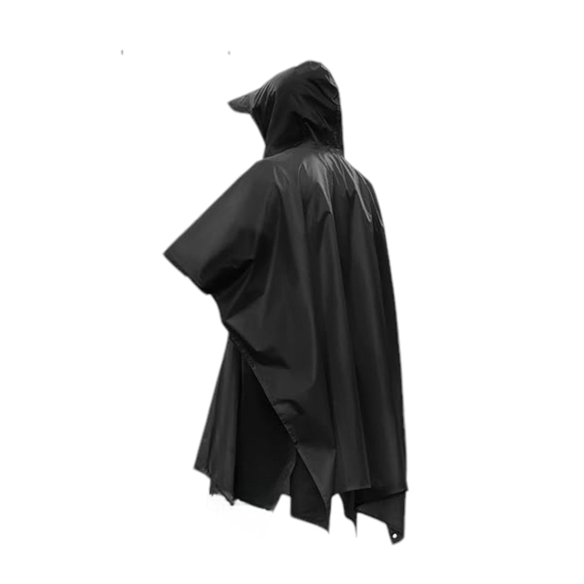 Poncho - Zwart - One Size Fits All - Fietsponcho Fiets - Reflecterende strips - Dames & Heren - Waterdicht
