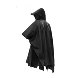 Poncho - Zwart - One Size Fits All - Fietsponcho Fiets - Reflecterende strips - Dames & Heren - Waterdicht