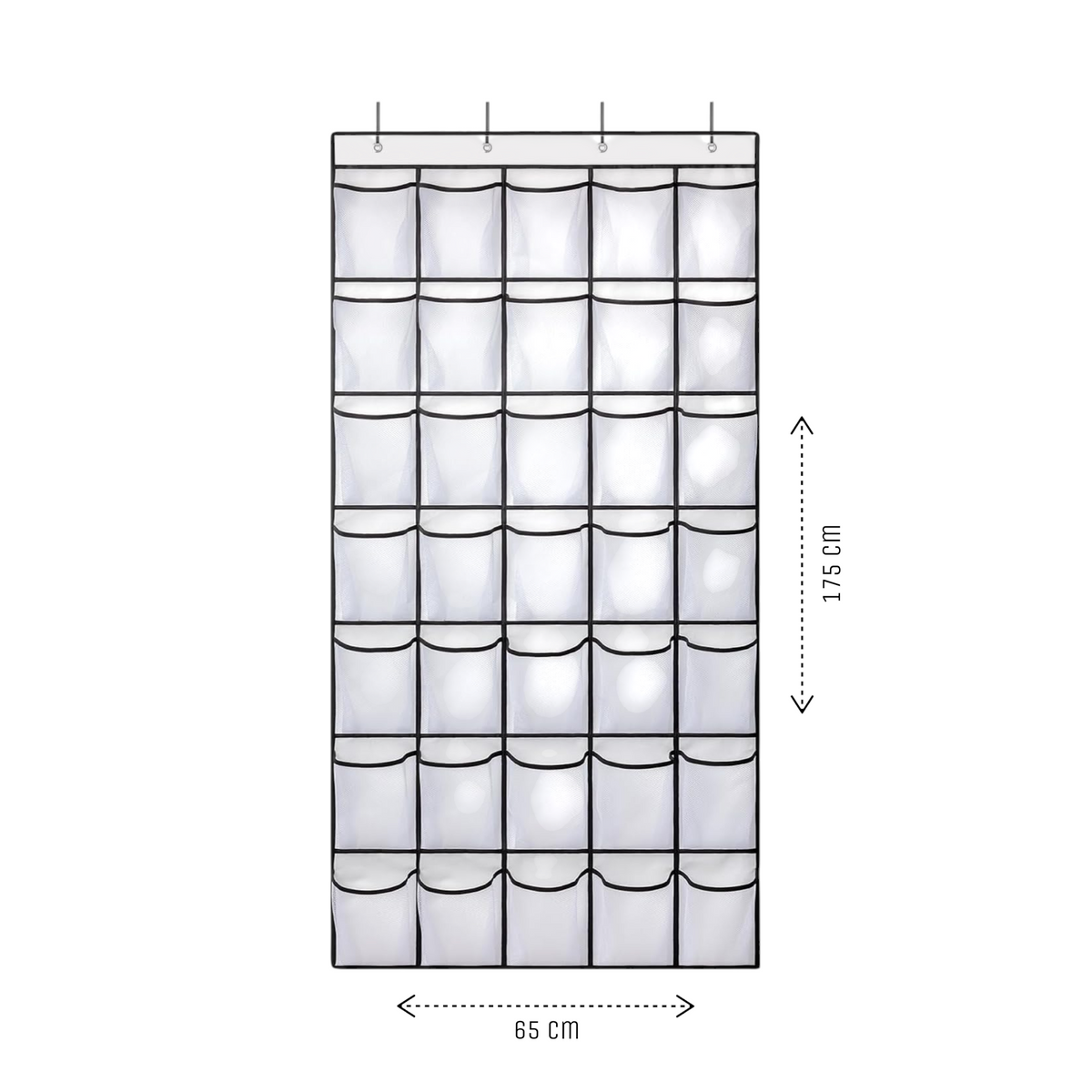 Schoenenkast Hangend - Schoenenzak 35 vakken - Opbergen van Schoenen aan Deur - Schoenenzak Wit - Oplossing voor rondslingerende schoenen - Hoogwaardige Schoenenkast