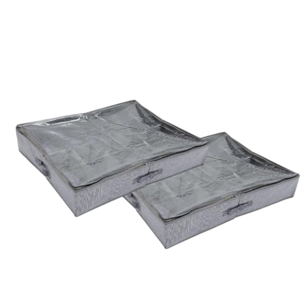 Schoenen Opbergtas Onderbed - 2 stuks - Grijs - 16 paar Schoenen - Schoenen Organizer