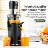 Chefino Slowjuicer – Koude Pers Sapcentrifuge – Extra Brede Vultrechter 9 cm – Stille High-Torque Motor – Dubbel Filtersysteem – Hoog Saprendement – Makkelijk te Reinigen