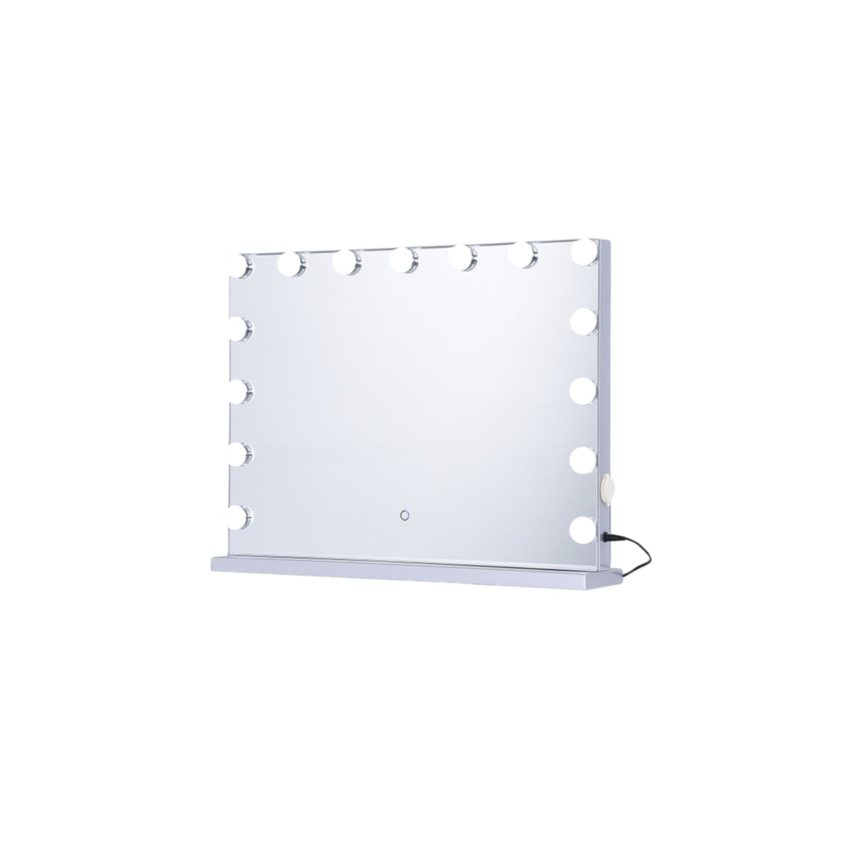 Hollywood Spiegel met Verlichting – Make-up Spiegel met LED Lampen – Dimmbaar & Touchbediening – Tafelmodel & Wandmontage – Kaptafel Spiegel met Verlichting – 58 x 48 cm – Wit