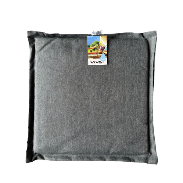 Zitkussen Stoel - Donker Grijs - 40 cm x 40 cm x 2 cm - Geschikt voor Binnen en Buiten - Waterafstotend Materiaal - Kussentje - Stoelkussen