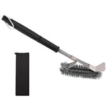 BBQ Borstel met Schraper - BBQ Accessoires - BBQ Schoonmaakborstel geschikt voor alle merken - 2 in 1 - Barbecue Staalborstel - RVS - Zilver