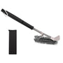BBQ Borstel met Schraper - BBQ Accessoires - BBQ Schoonmaakborstel geschikt voor alle merken - 2 in 1 - Barbecue Staalborstel - RVS - Zilver