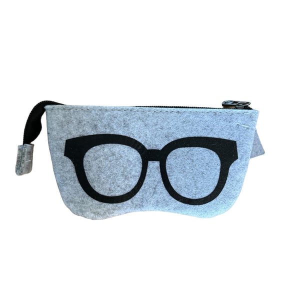 Brillenetui - Grijs - Vilt - Brillen etui - Bril Beschermer - Brillendoos - Brillenkoker - Brillenhoes