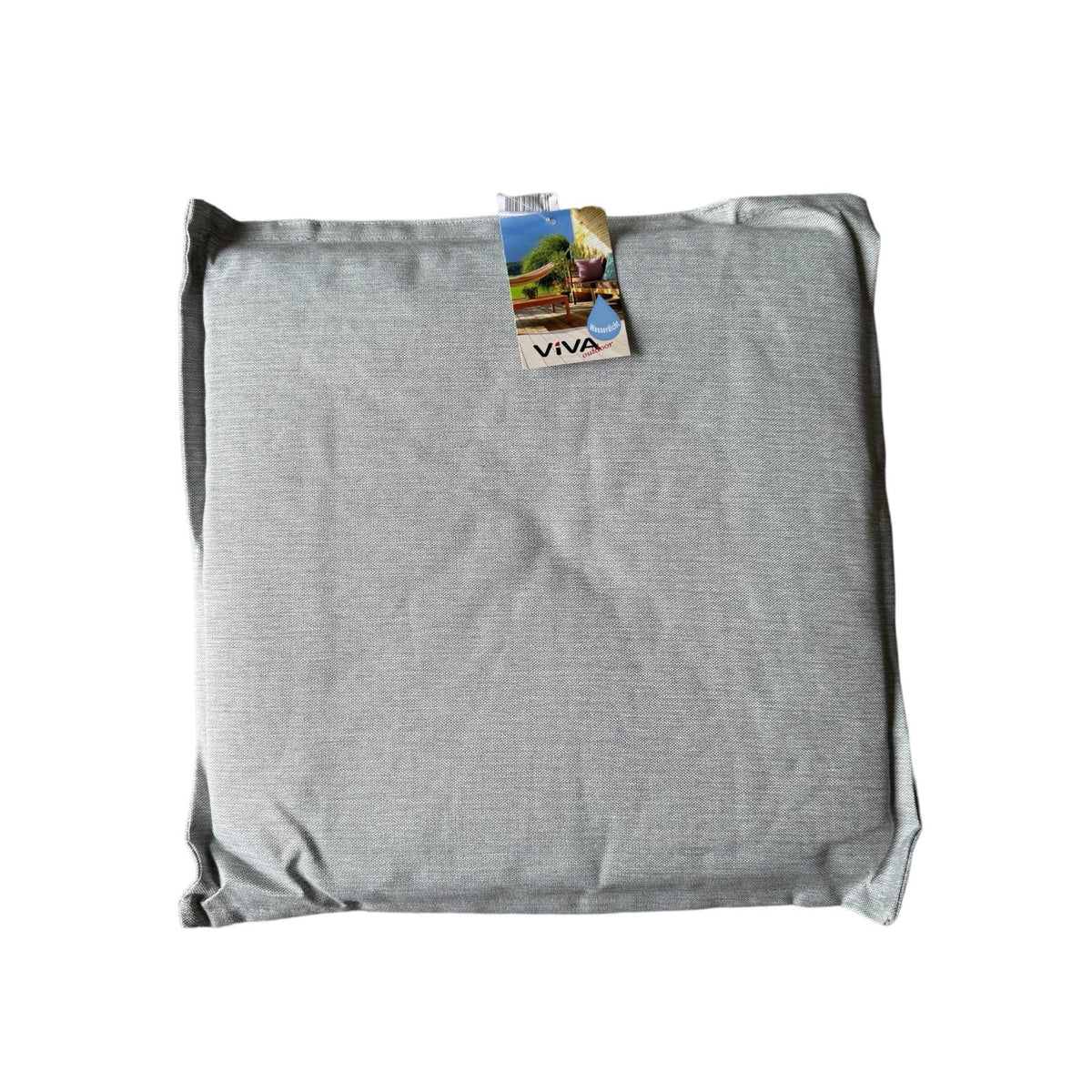 Zitkussen Stoel - Licht Grijs - 40 cm x 40 cm x 2 cm - Geschikt voor Binnen en Buiten - Waterafstotend Materiaal - Kussentje - Stoelkussen