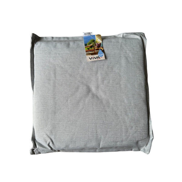 Zitkussen Stoel - Licht Grijs - 40 cm x 40 cm x 2 cm - Geschikt voor Binnen en Buiten - Waterafstotend Materiaal - Kussentje - Stoelkussen