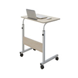 Verstelbare Laptoptafel op Wielen – In Hoogte Verstelbaar (71-98 cm) – 60 cm Breed – Compact Bureau – Verrijdbaar Laptoptafeltje voor Thuis & Kantoor – Wit