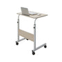 Verstelbare Laptoptafel op Wielen – In Hoogte Verstelbaar (71-98 cm) – 60 cm Breed – Compact Bureau – Verrijdbaar Laptoptafeltje voor Thuis & Kantoor – Wit
