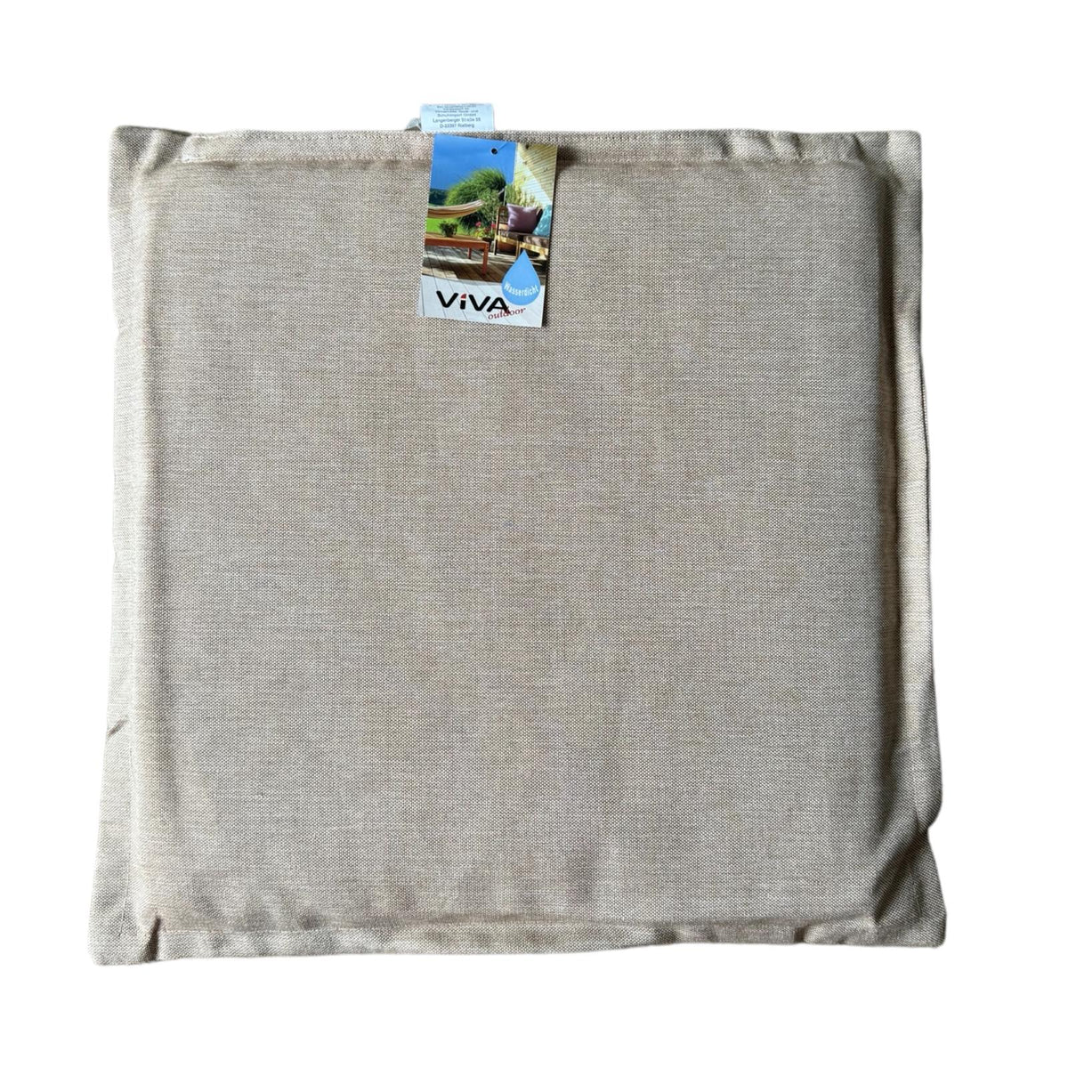 Zitkussen Stoel - Beige - 40 cm x 40 cm x 2 cm - Geschikt voor Binnen en Buiten - Waterafstotend Materiaal - Kussentje - Stoelkussen