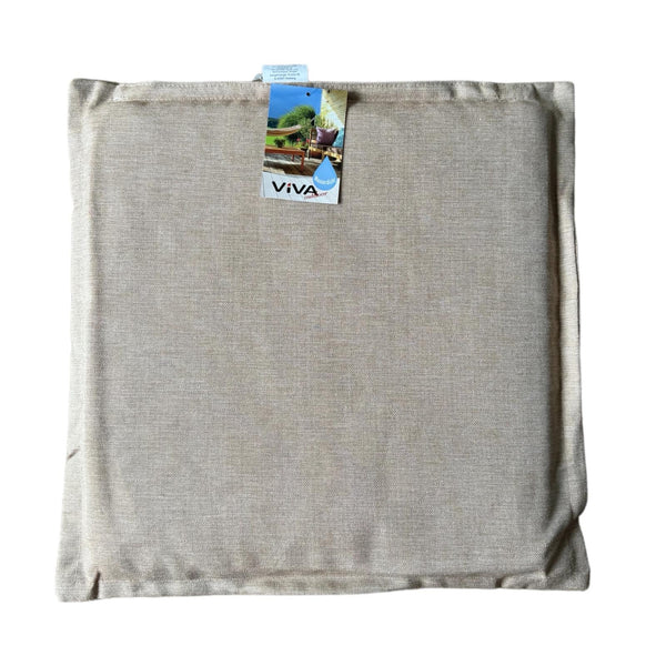 Zitkussen Stoel - Beige - 40 cm x 40 cm x 2 cm - Geschikt voor Binnen en Buiten - Waterafstotend Materiaal - Kussentje - Stoelkussen