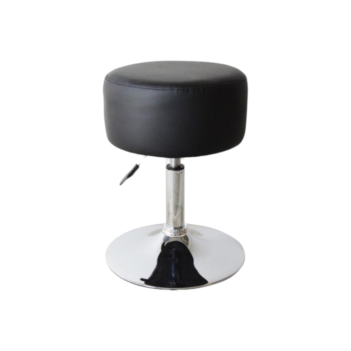 Make-up Kruk - Verstelbaar tot 65 cm - Zwart met Zilver - Kaptafel Stoel - Kaptafel krukje