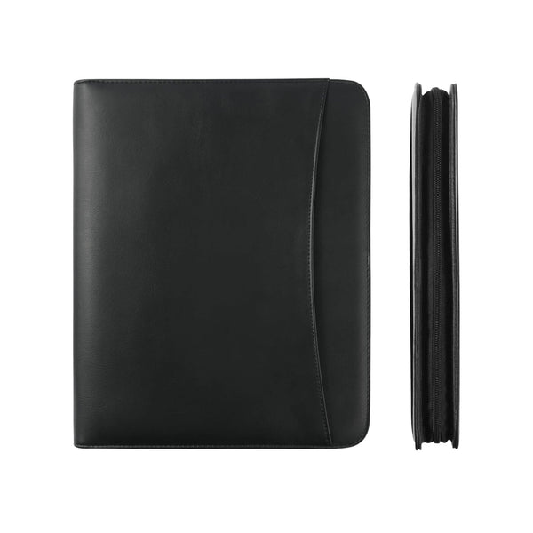 Conferentiemap met Rits - Conferentiemap A4 - Luxe Schrijfmap Opbergmap A4 - Documentenmap Werkmap - Kantoor Conferentie Map - Zwart