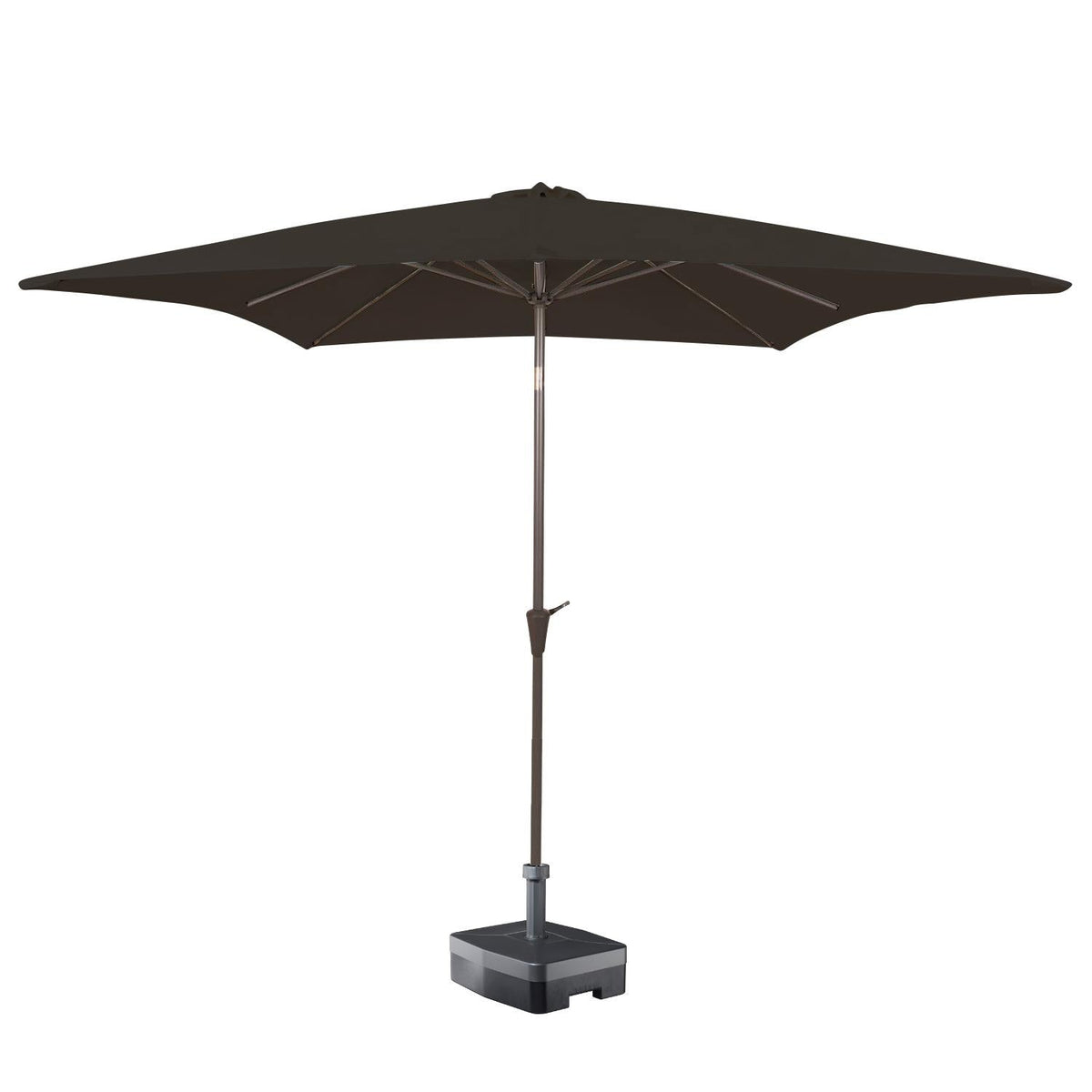 Kopu® Altea Parasolset Vierkant 230x230 cm met Hoes en Voet - Charcoal