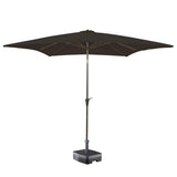 Kopu® Altea Parasolset Vierkant 230x230 cm met Voet - Antraciet