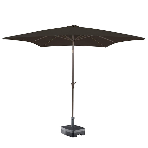 Kopu® Altea Parasolset Vierkant 230x230 cm met Voet - Antraciet