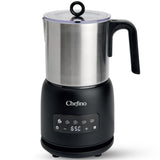 Chefino Melkopschuimer – PFAS-vrij & RVS – 4 Programma’s – Warm & Koud Opschuimen – 300 ml – 550 W – Automatische Uitschakeling – Vaatwasserbestendig – Zwart-Zilver