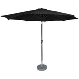Kopu® Calma Parasol Rond 300 cm met Windvanger - Zwart