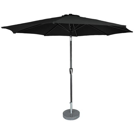 Kopu® Calma Parasol Rond 300 cm met Windvanger - Zwart