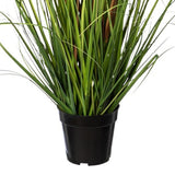 Kopu® Kunstplant Pluimgierst 122 cm - 5 halmen - in zwarte pot