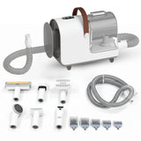 Carewat 6-in-1 Huisdier Stofzuiger en Trimmer Set – Professionele Hondentondeuse met Stofzuiger – Trimset Hond en Kat – Stil, Krachtig en Hygiënisch