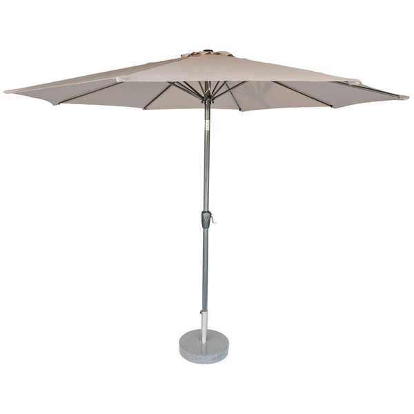 Kopu® Calma Taupe - Stevige Ronde Aluminium Parasol doorsnede 300 cm