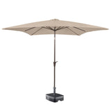 Kopu® Altea Parasolset Vierkant 230x230 cm met Hoes en Voet - Taupe