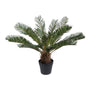 Kopu® Kunstplant Cycaspalm 60 cm in zwarte pot - 18 varens - Nepplant