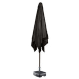 Kopu® Altea Parasolset Vierkant 230x230 cm met Hoes en Voet - Zwart