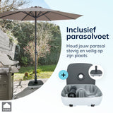 Kopu® Valencia Parasol Rond 300 cm met Beschermhoes en Voet - Taupe