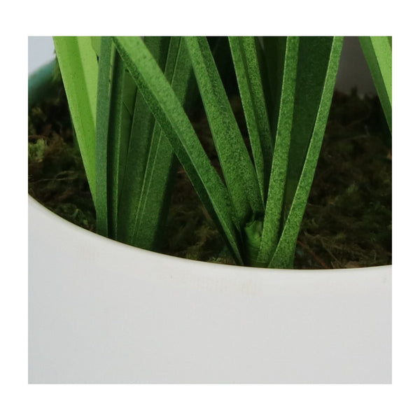 Kopu® set 3 stuks kunstplanten Grasplant 40-50-60 cm in Witte Sierpot