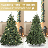 Excellent Trees® Elverum Frosted 150 cm Kerstboom met Verlichting  - ⌀110cm - ↕150cm
