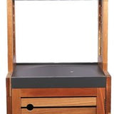 Acaciahout Hoge Badkamerkast 1 deur en 5 legplanken 30x38x170 cm
