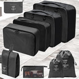 Packing Cubes - Zwart - 9-delige set - Packing Cubes Compression - Optimale Koffer Indeling (kopie)