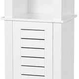 Badkamerkast Hoog Santorini met 1 deur en 6 planken - 173 cm - Wit