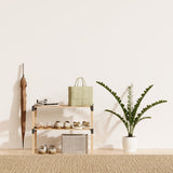 Schoenenrek 2 Lagen – Zwart - Compact Houten Schoenenkast – Ruimtebesparend Schoenenrek voor 6+ Paar – Duurzaam & Modern Design – 51 x 23 x 39 cm