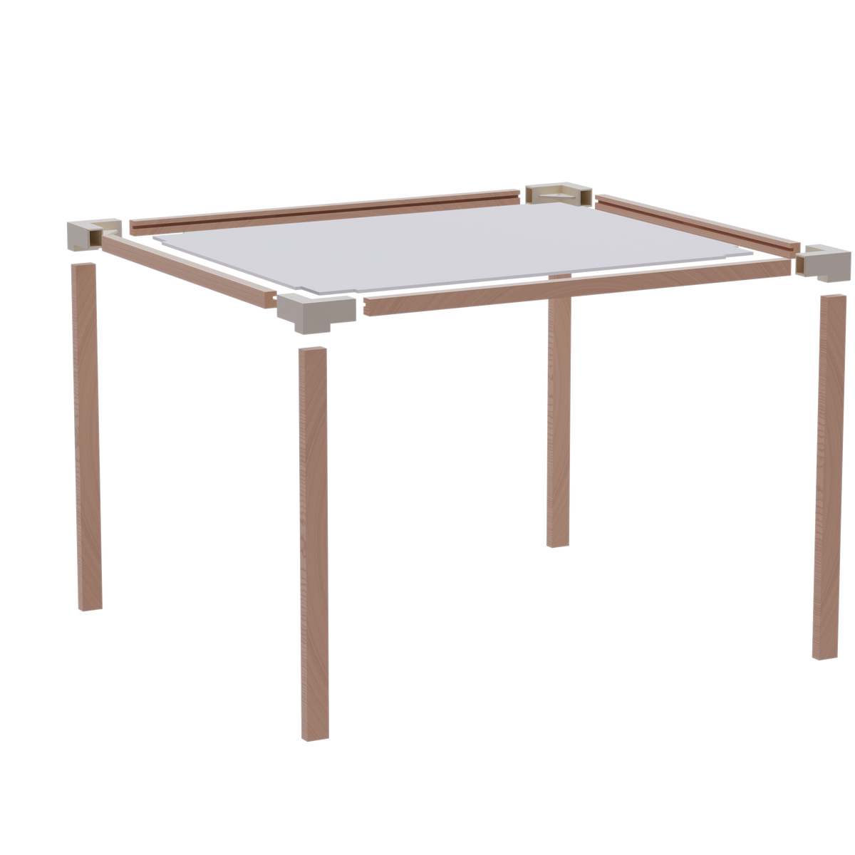FixWood Kinder Tafel- en Stoelenset – Natuurlijk Hout & Kunststof – Duurzaam Speel- en Leermeubel – 3-delig (1 Tafel + 2 Stoelen)