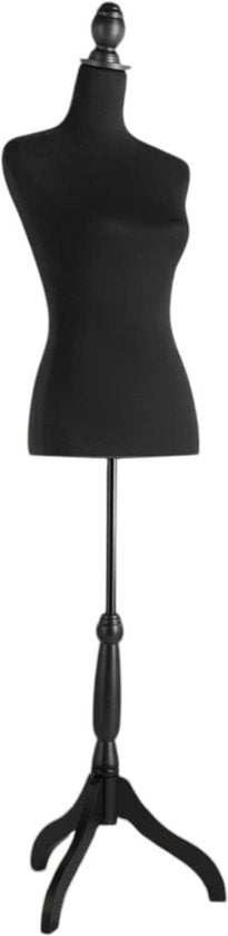 Etalagepop Vrouw - Zwart - Paspop Dames - Verstelbaar 134 tot 170 cm