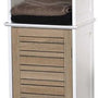 Badkamerkast Stockholm met deur en 6 planken 35x26x173 cm - Wit/Bruin