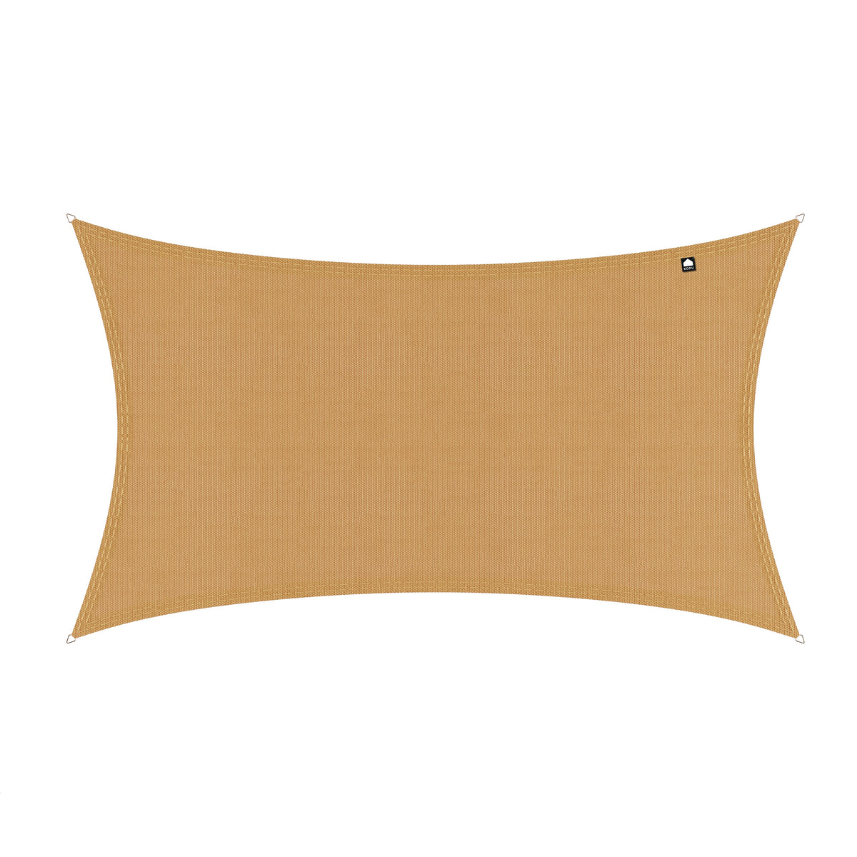 Kopu® Schaduwdoek Rechthoek 2x4 m Waterdicht - Zonnedoek - Zand