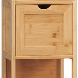 4goodz Bamboe Badkamerkast - Kolomkast 2 lades en plank 140 cm - Bruin